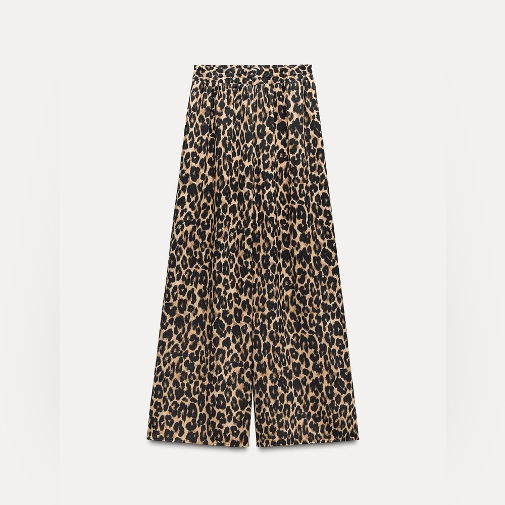 ZARA Flowy Palazzo Pants 🐆